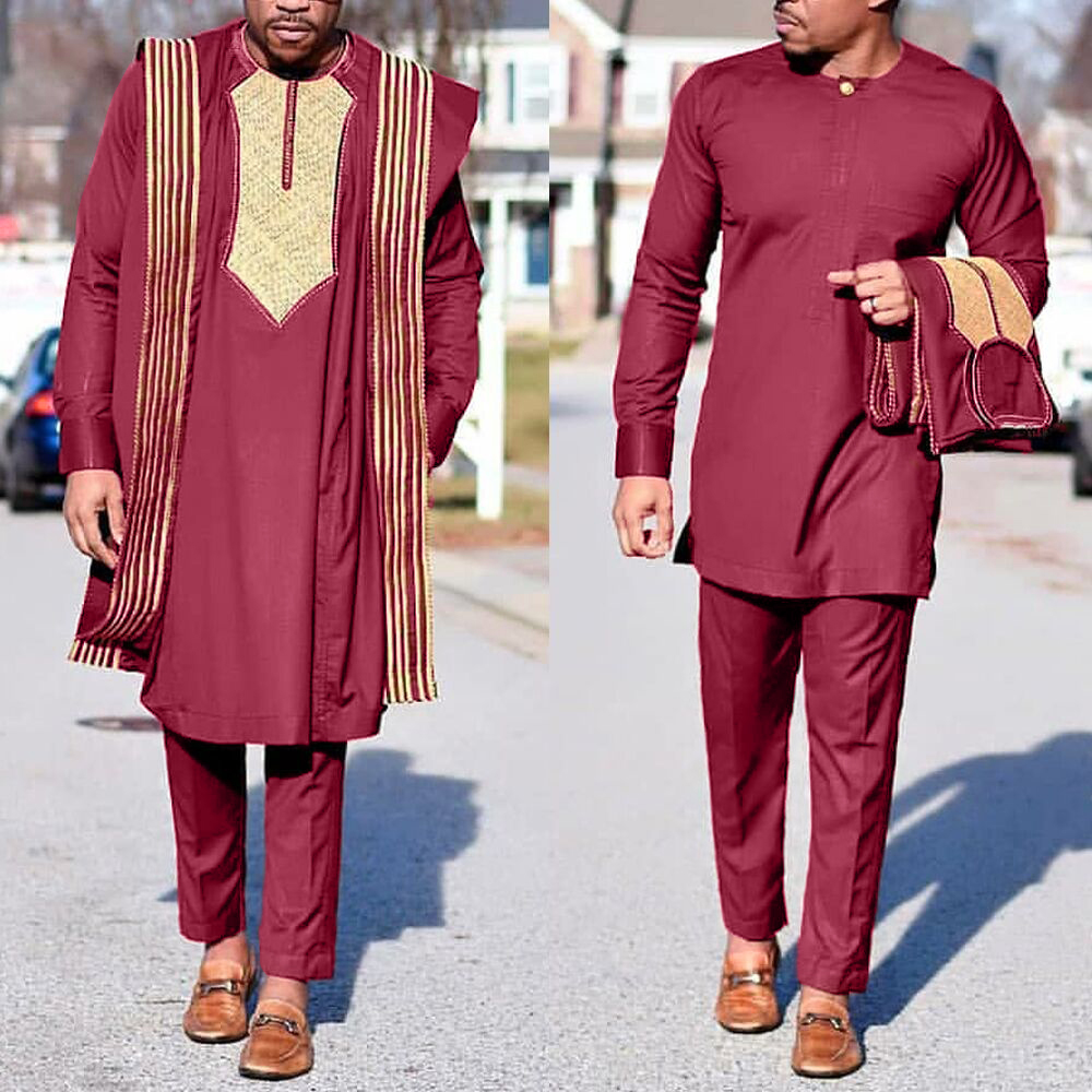 Dashiki Shirt Men - H&D African Agbada Suit For Men