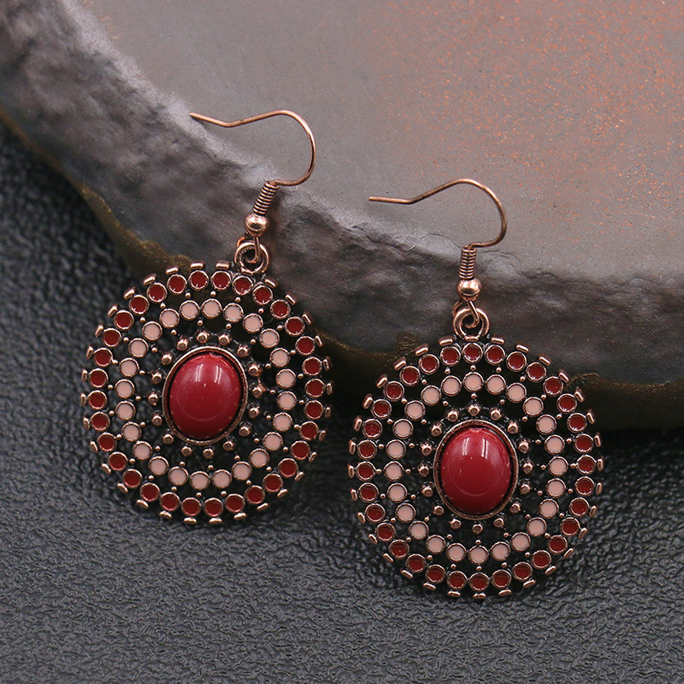 Ethnic Fashion Photography - Bohemian style women vintage red copper