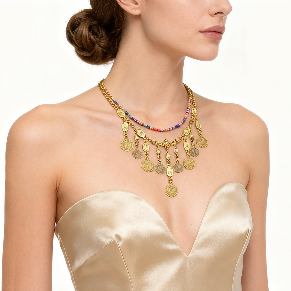Ethnic Fashion Co In - High Quality Vintage Coin Pendant Necklace