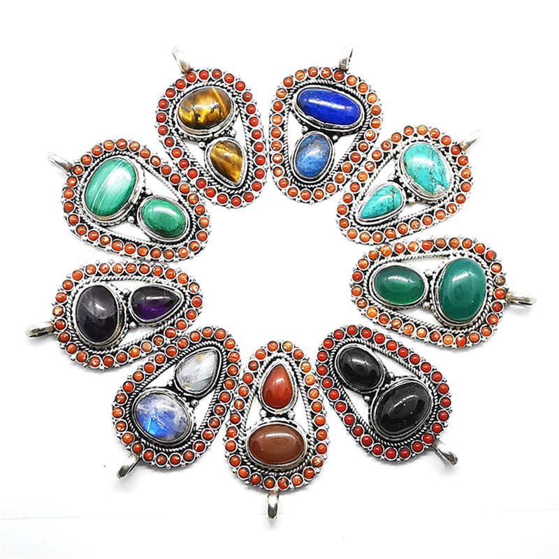 Ethnic Fashion Com - Vintage Flower Pendant Copper Inlaid Natural