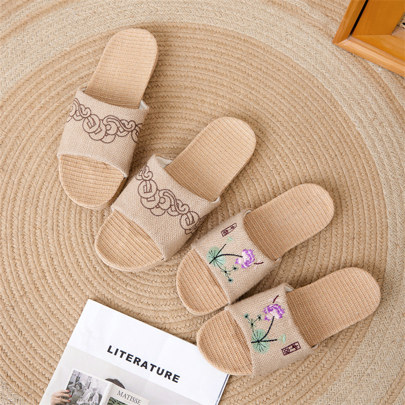 Ethnic Wear - Fabric new linen slippers for summer