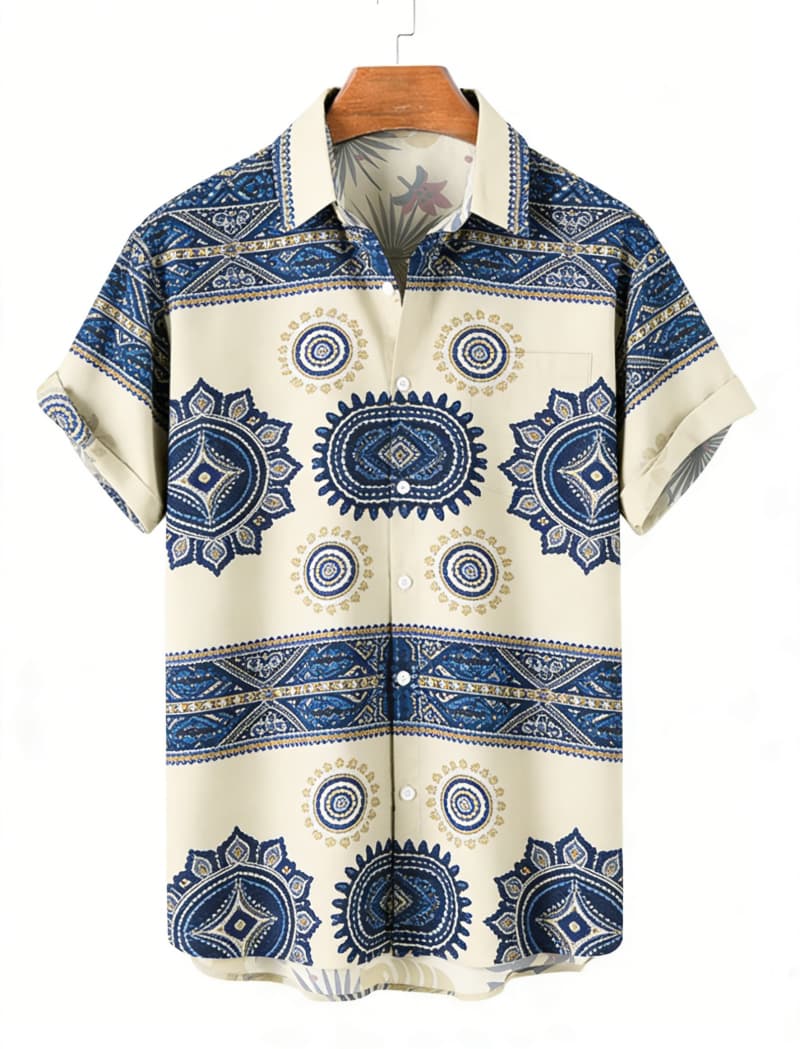 Urban Ethnic Fashion - Men's Stylish Exquisite Nature Ethnic Print