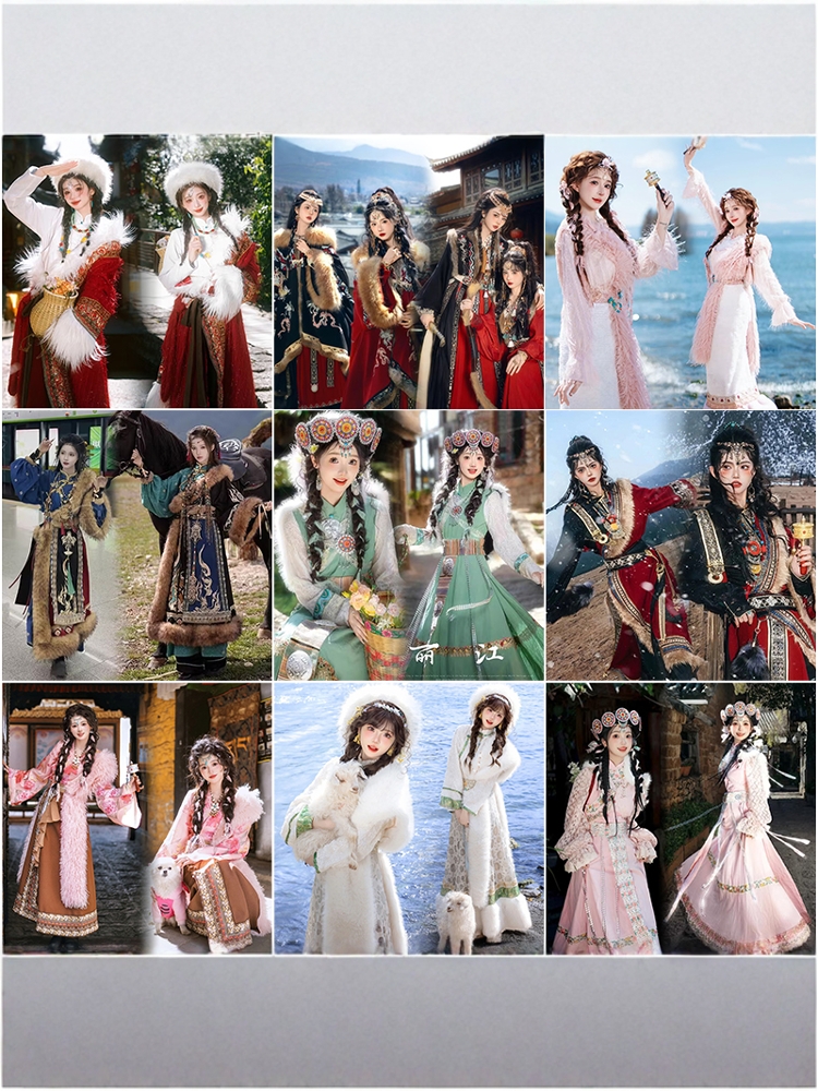 Ethnic Fashion Photography - Tibetan Costume Women's New Style Ethnic