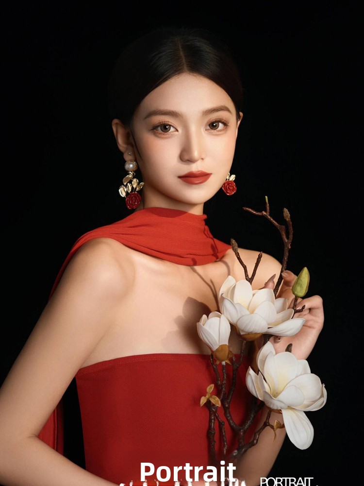 Red Retro Chinese Style Dress  – Ethnic Fashion Photography recenzja i cena