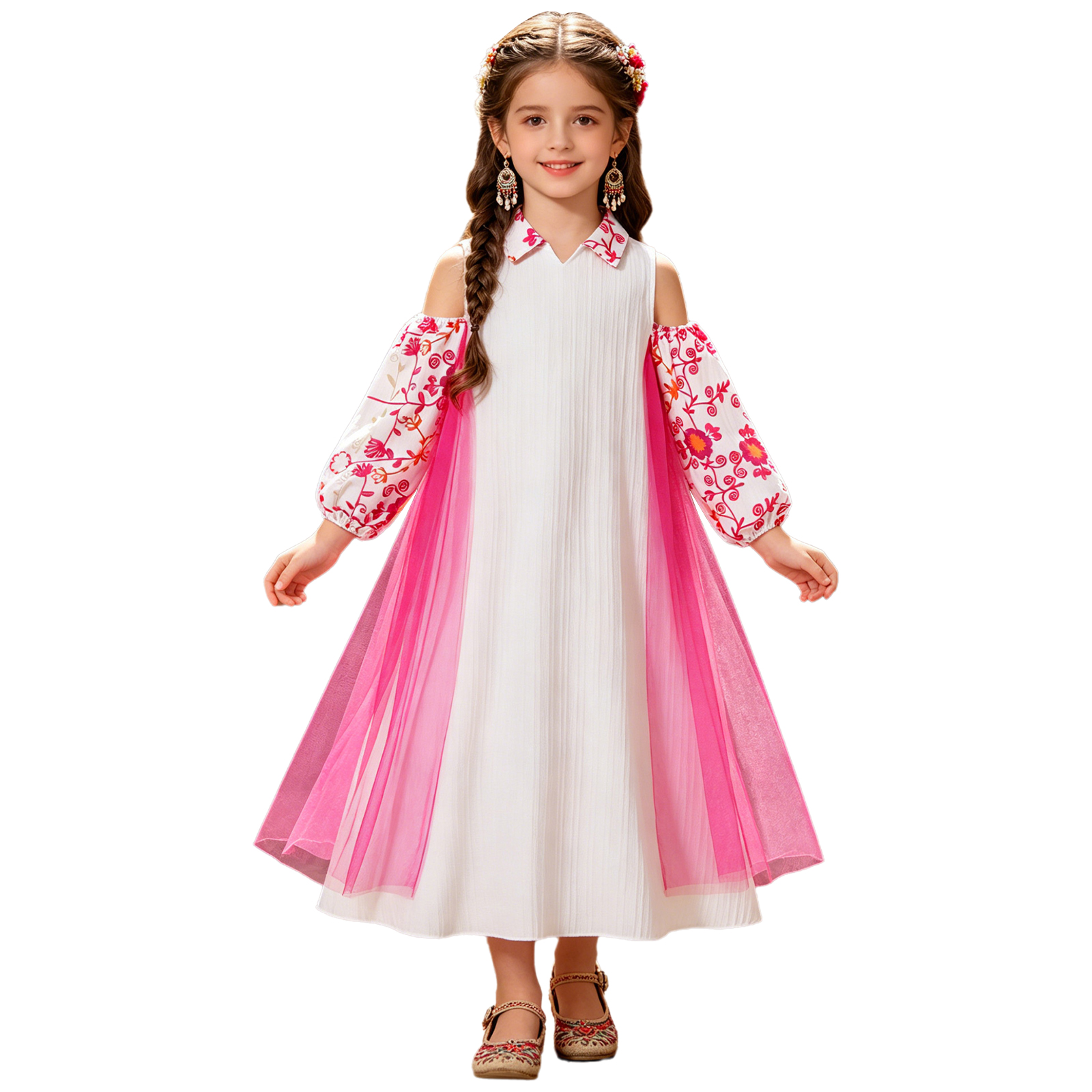 Girl Long Sleeve Mesh Patchwor – Ethnic Wear recenzja i cena