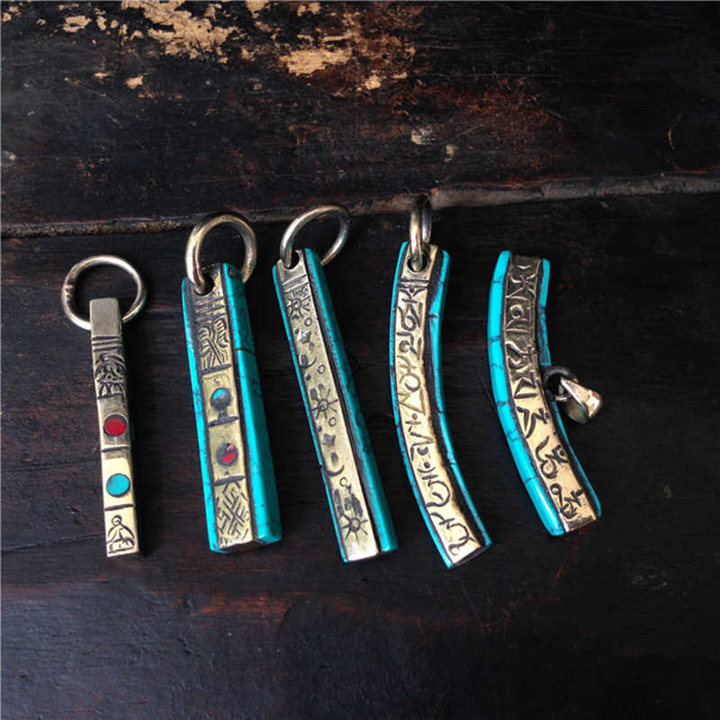 Tibetan Mantras Amulet Charms  – Ethnic Fashion Com recenzja i cena