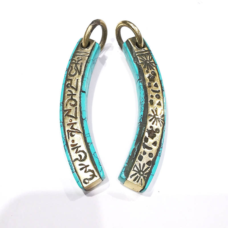 Tibetan Mantras Amulet Charms  – Ethnic Fashion Com recenzja i cena