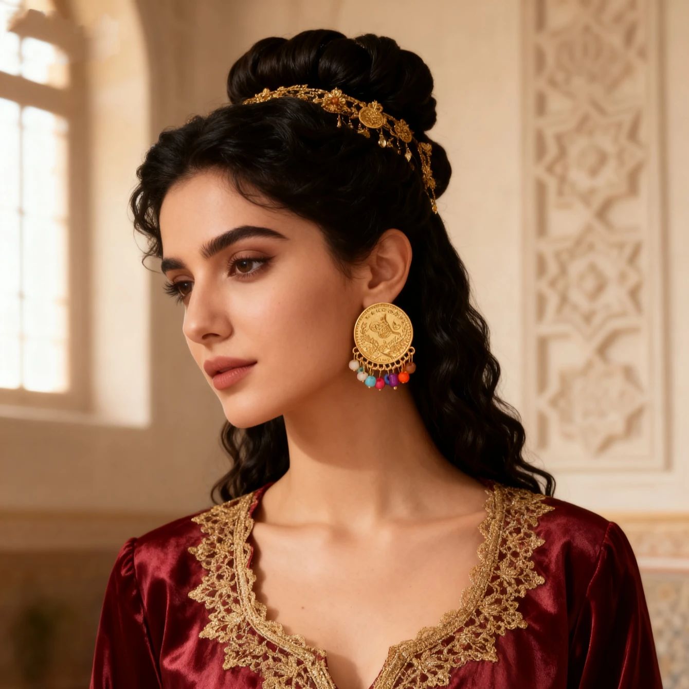 Turkish coin earring gold plat – Ethnic Fashion Co In recenzja i cena