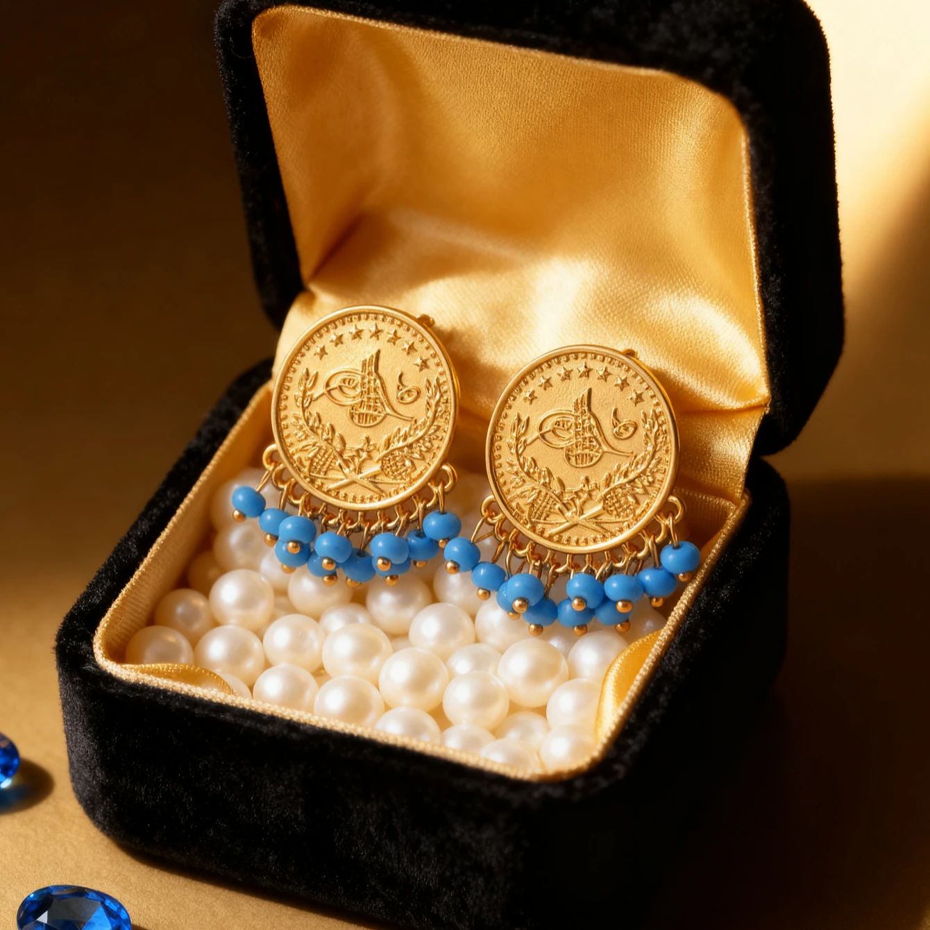 Turkish coin earring gold plat – Ethnic Fashion Co In recenzja i cena