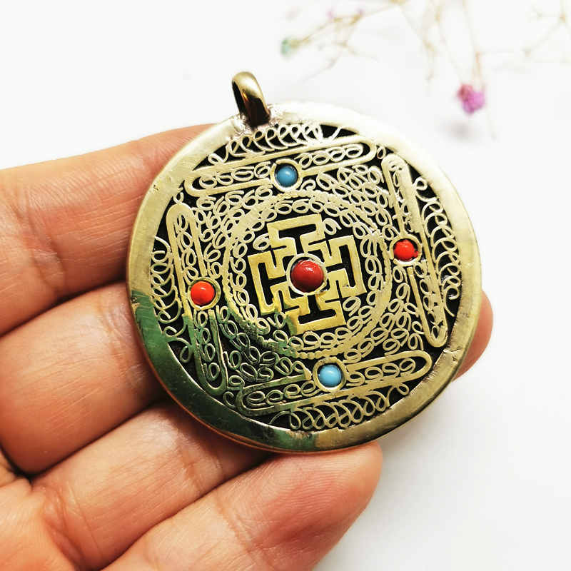 Tibetan OM Mantras Amulet Copp – Ethnic Fashion Com recenzja i cena