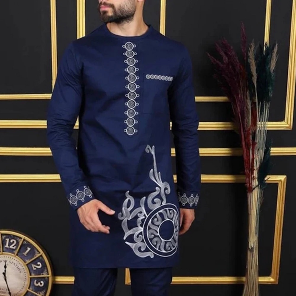 Kaunda Fashion Men's Set Slim  – Dashiki Shirt Men recenzja i cena