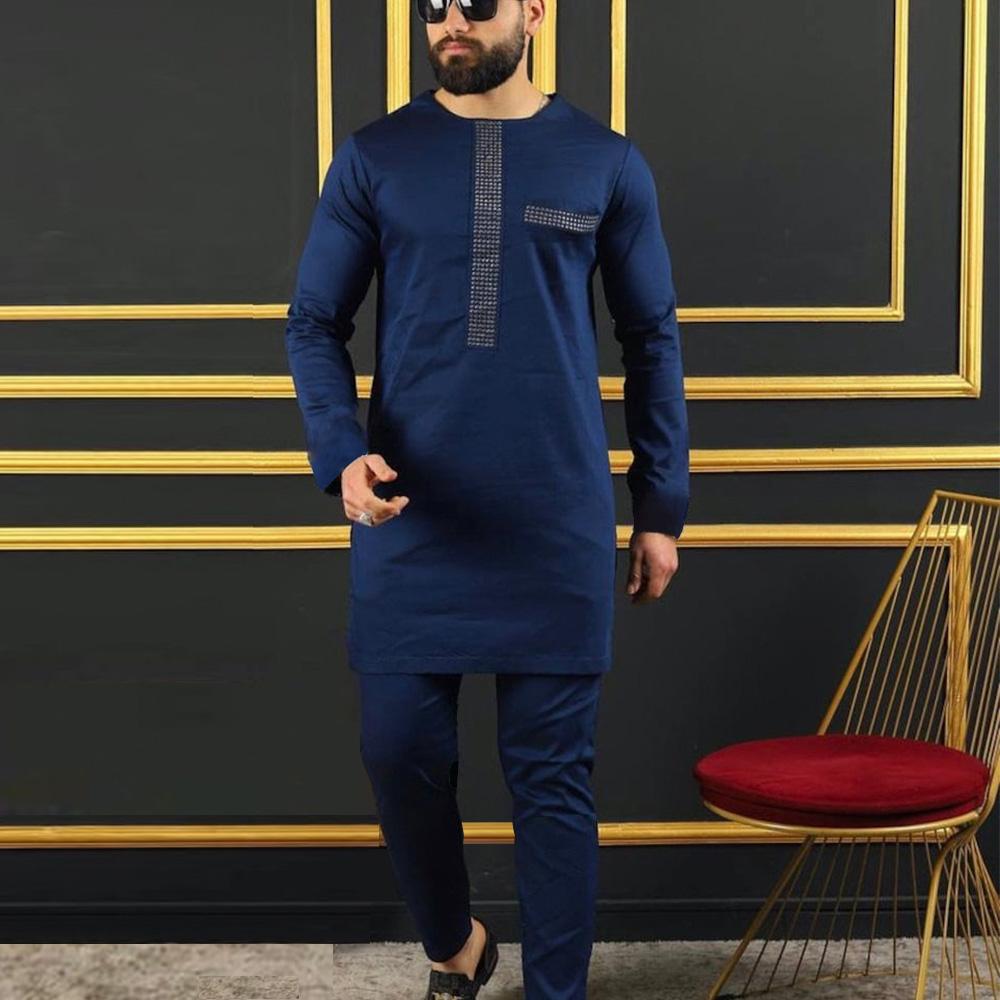 Kaunda Fashion Men's Set Slim  – Dashiki Shirt Men recenzja i cena