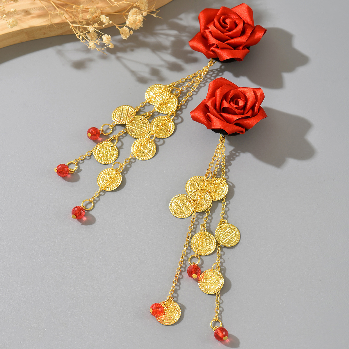 Red Rose Fabric Clip-On Earrin – Ethnic Fashion Co In recenzja i cena