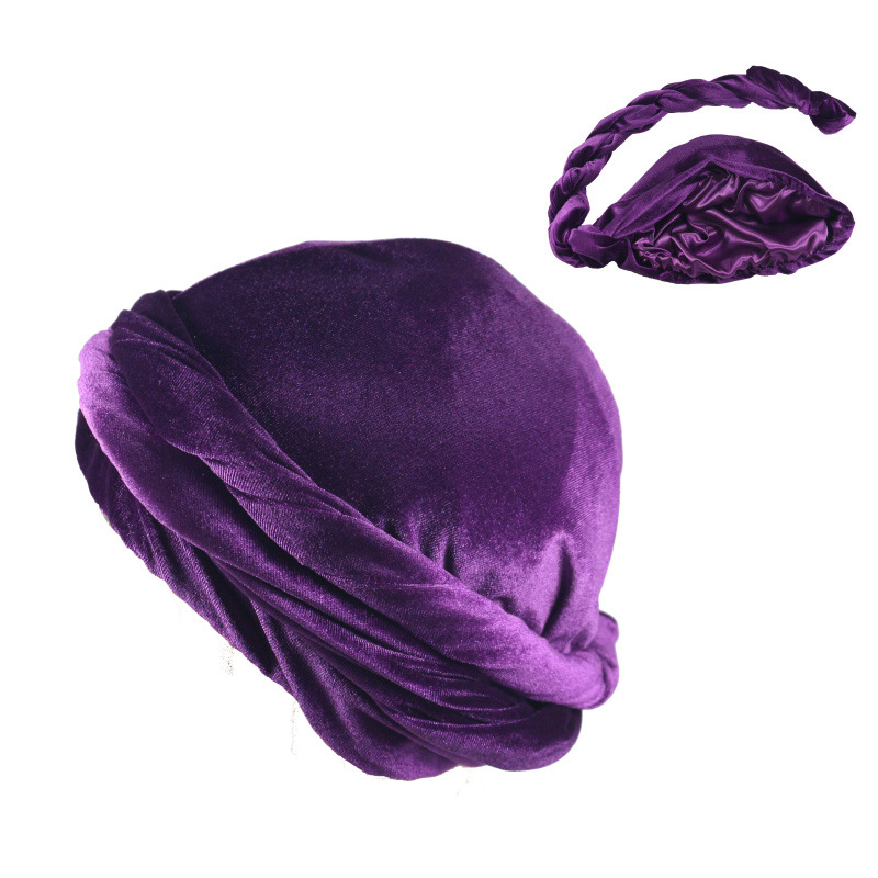 Solid Color Men's Velvet Head  – Ethnic Fashion Men recenzja i cena