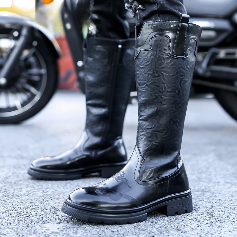 Men's Mid-calf Boots High Qual – Ethnic Fashion Men recenzja i cena
