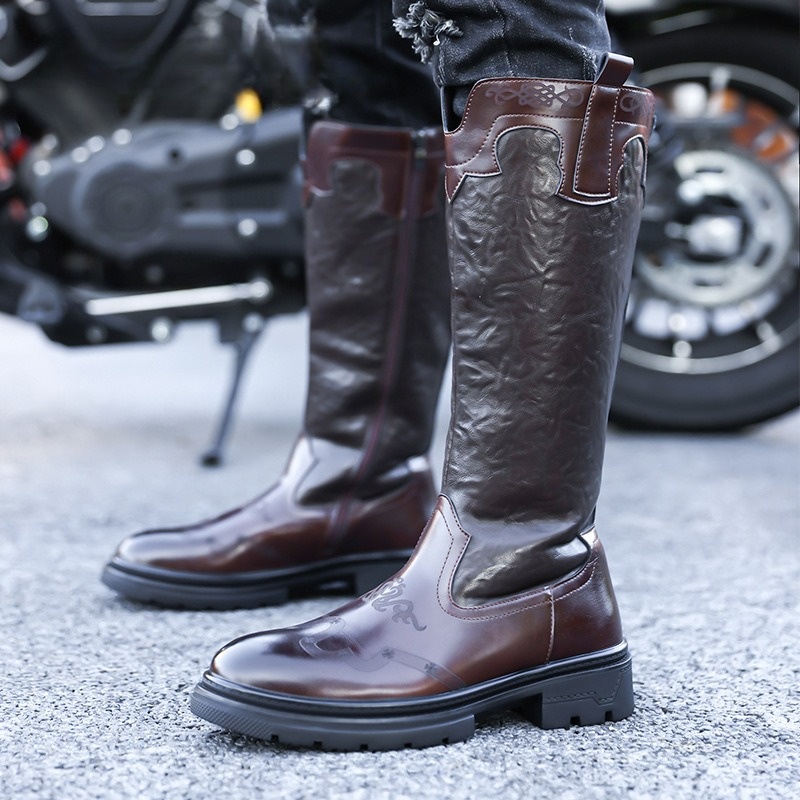 Men's Mid-calf Boots High Qual – Ethnic Fashion Men recenzja i cena