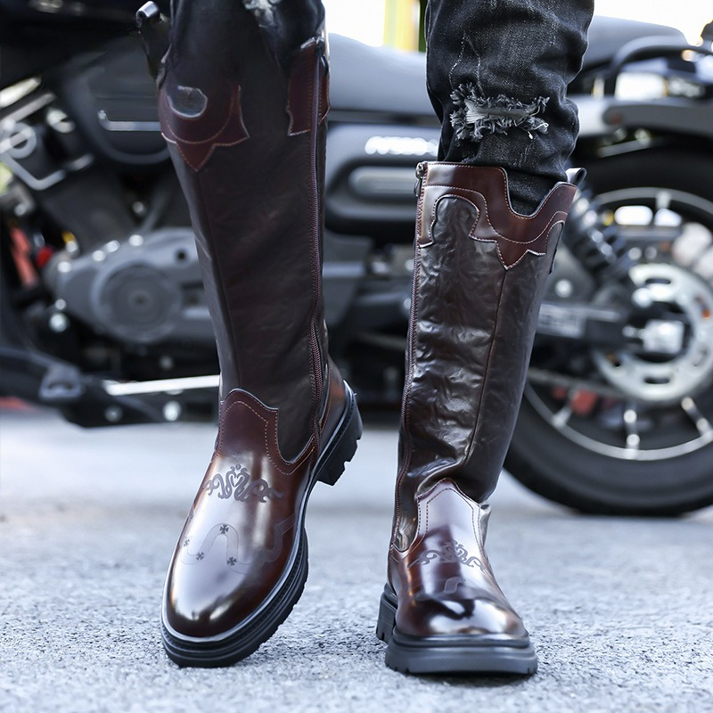 Men's Mid-calf Boots High Qual – Ethnic Fashion Men recenzja i cena