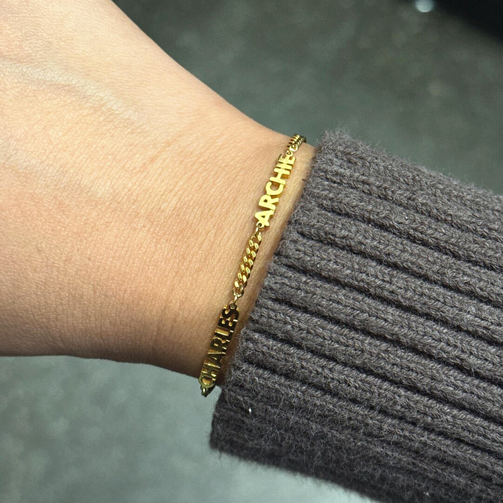 Custom 1-5 Nameplate Bracelet  – Ethnic Fashion Meaning recenzja i cena