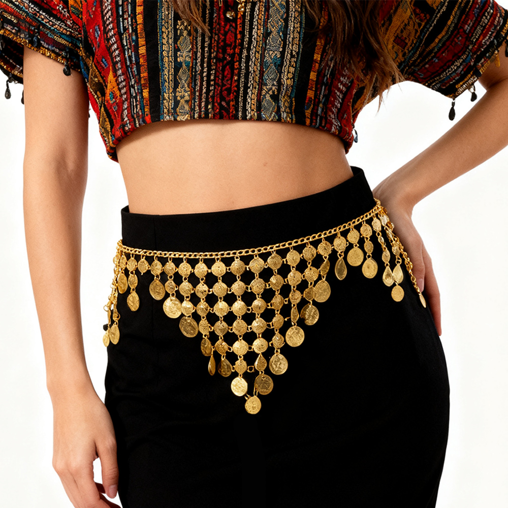 Trendy Luxury Gold Coin Pendan – Ethnic Fashion Co In recenzja i cena