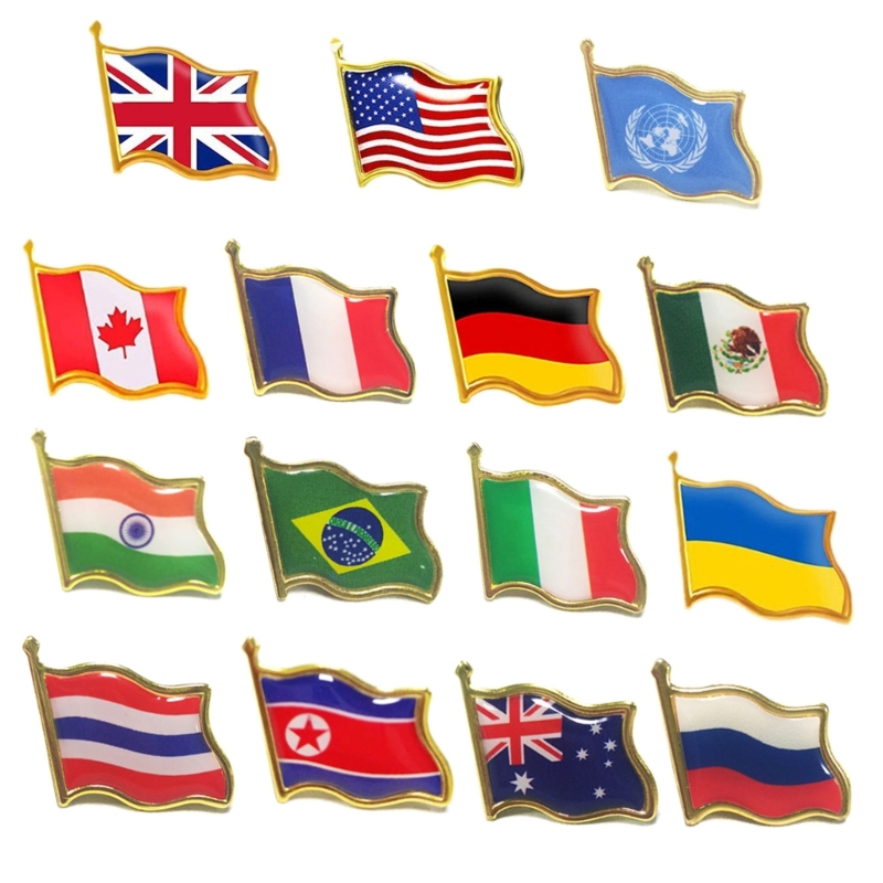 9pcs Country World Flags Brooc – Ethnic Fashion World recenzja i cena