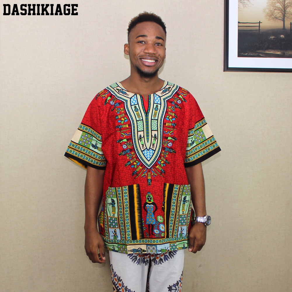 (fast shipping) 2016 Newest Fa – Dashiki Shirt Men recenzja i cena