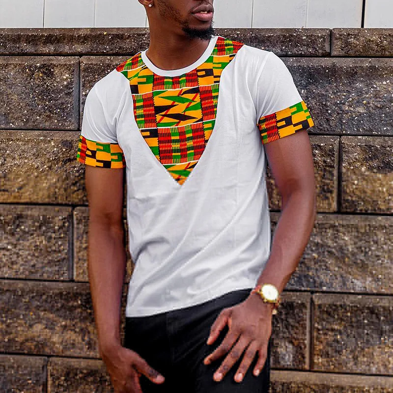 Vintage African Style T-Shirts – Dashiki Shirt Men recenzja i cena
