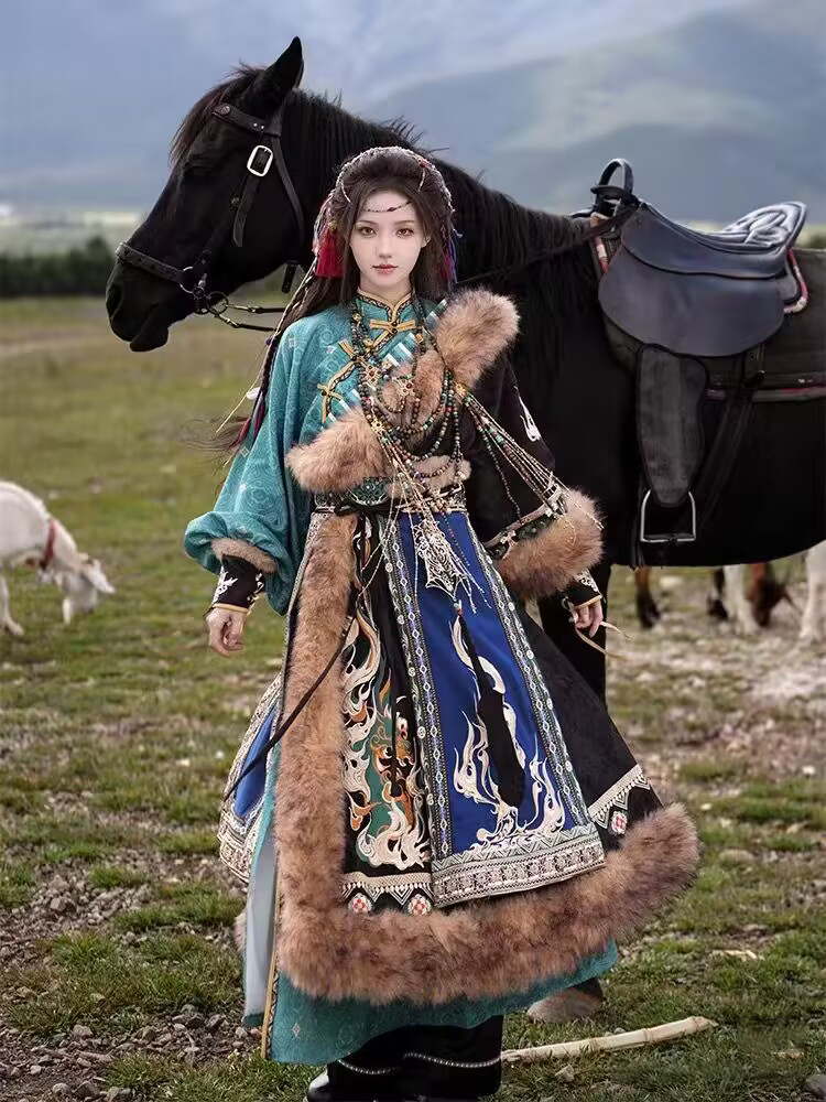Tibetan Costume Women's New St – Ethnic Fashion Photography recenzja i cena