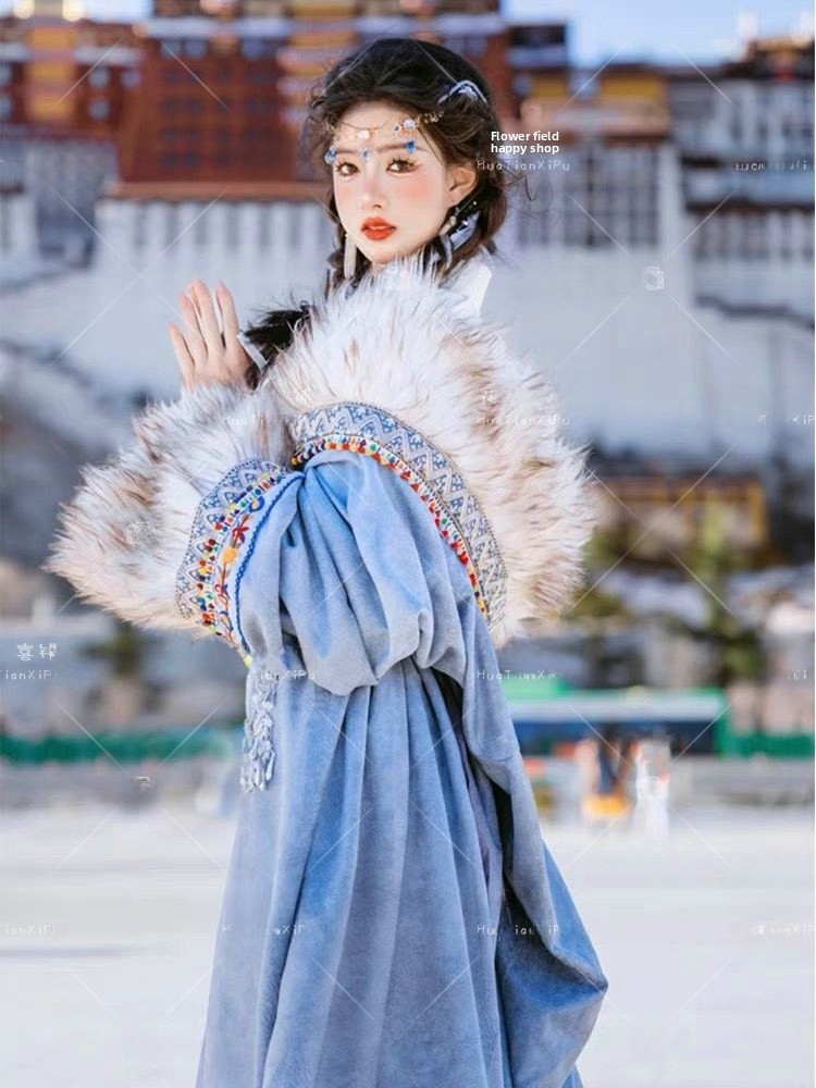 Tibetan Ethnic Women's  Robe F – Ethnic Fashion Photography recenzja i cena