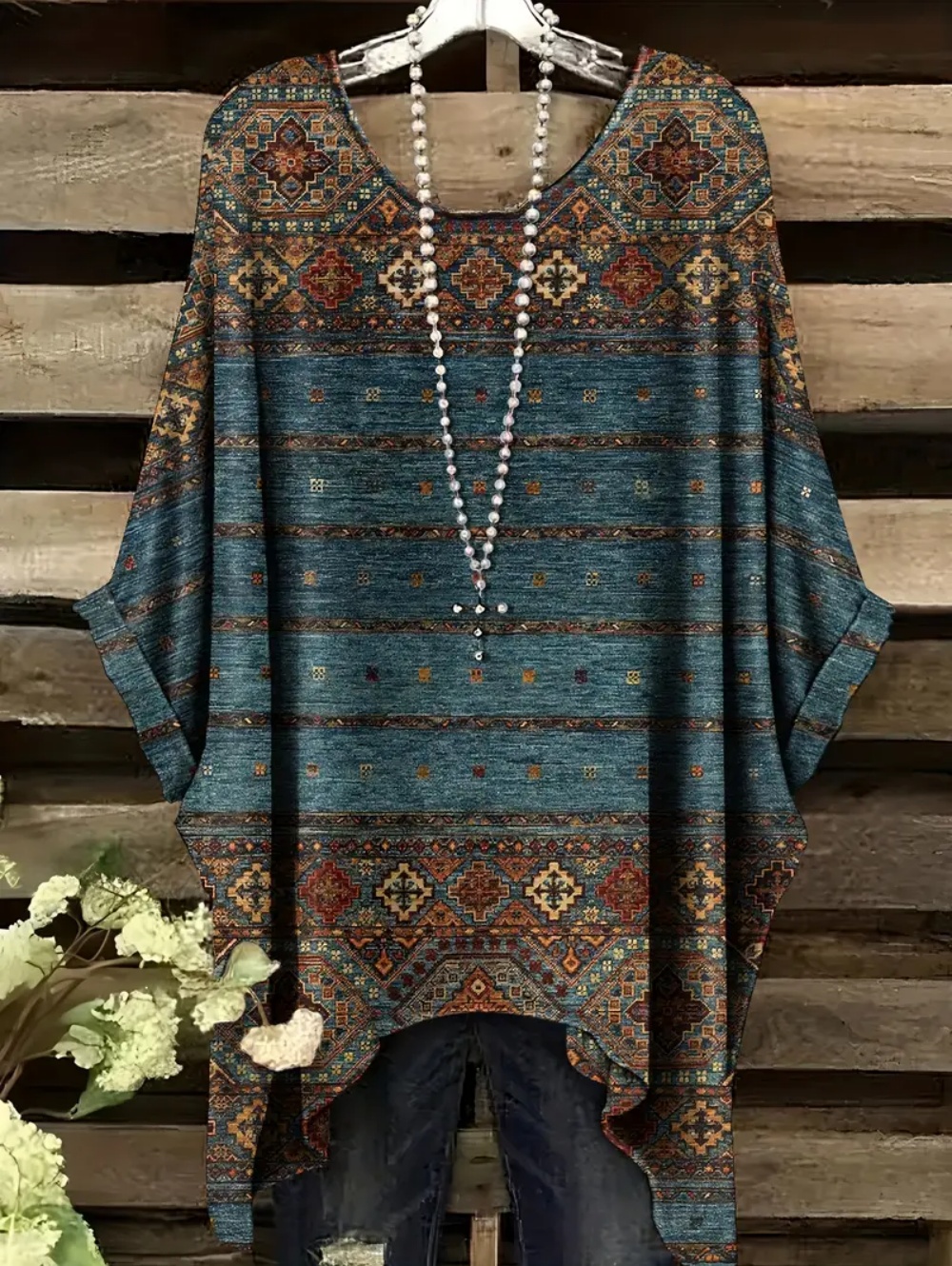 Bohemian Chic Oversized T-Shir – Ethnic Chic Fashion recenzja i cena