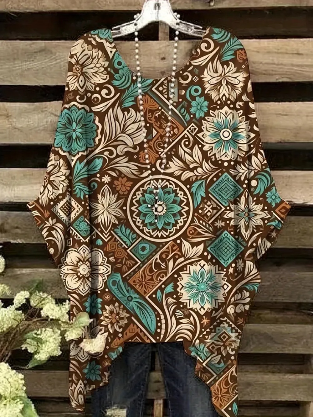 Bohemian Chic Oversized T-Shir – Ethnic Chic Fashion recenzja i cena
