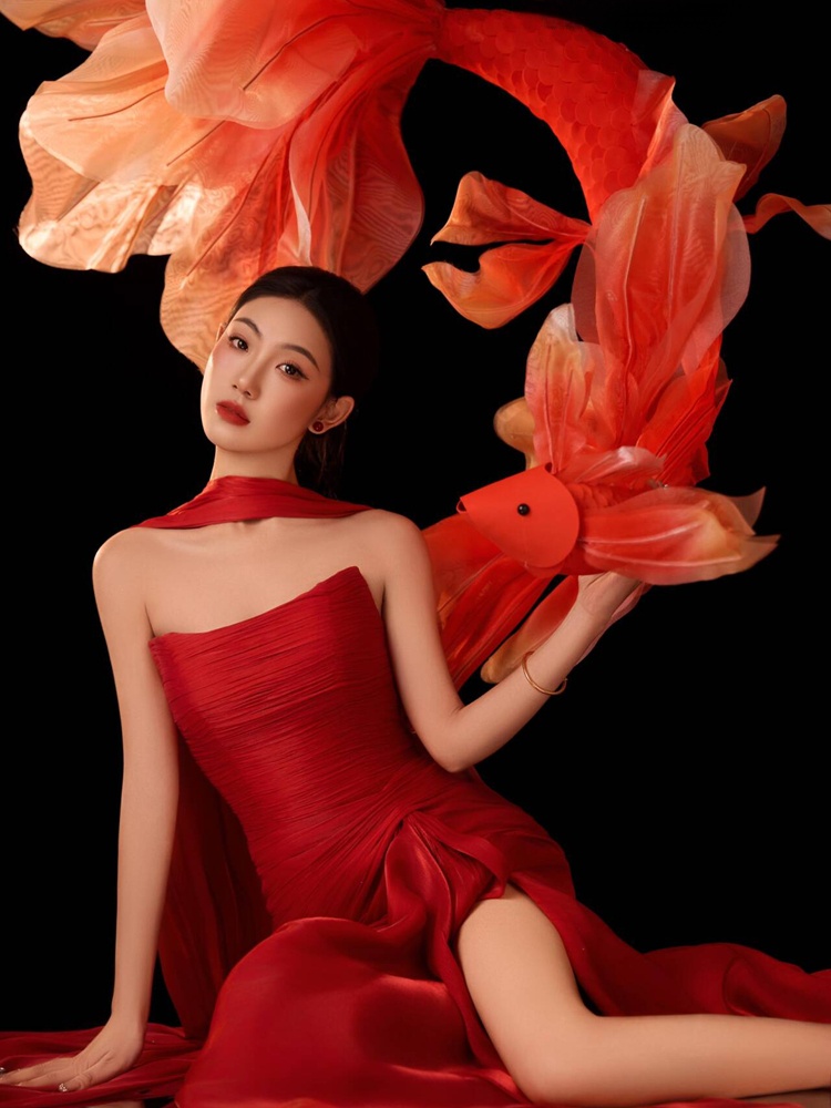 2026 New Year Red Lucky Carp C – Ethnic Fashion Shoot recenzja i cena