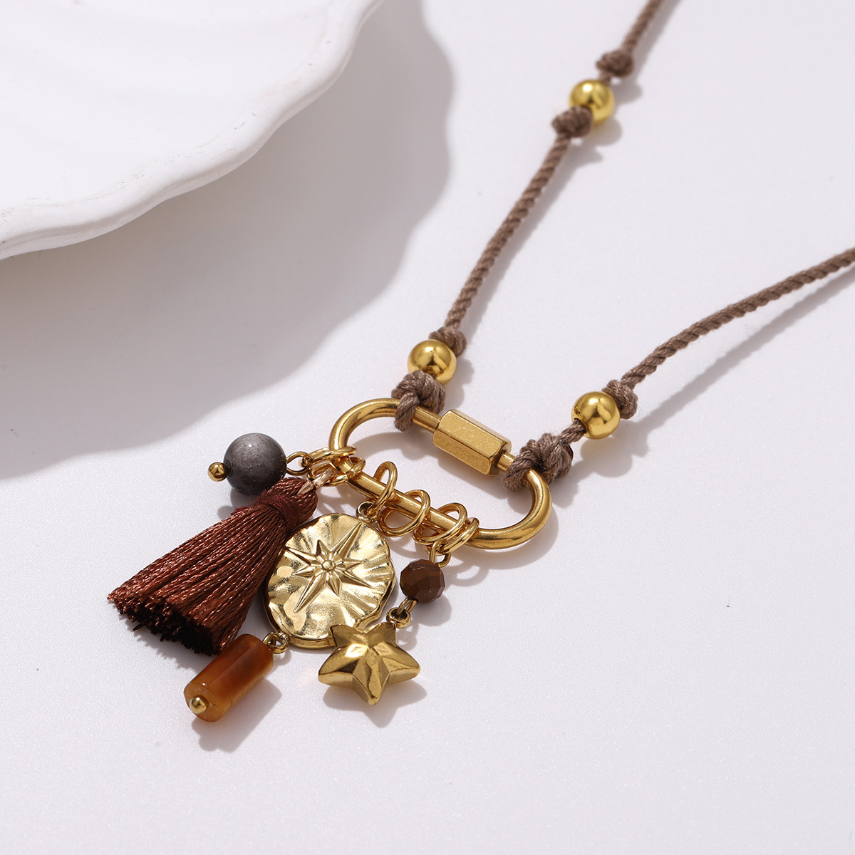 Boho Long Cord Tassel Necklace – Ethnic Fashion Co In recenzja i cena