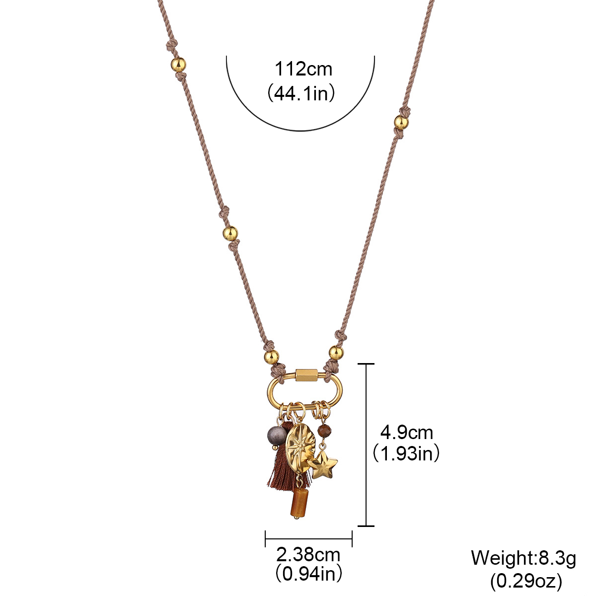 Boho Long Cord Tassel Necklace – Ethnic Fashion Co In recenzja i cena