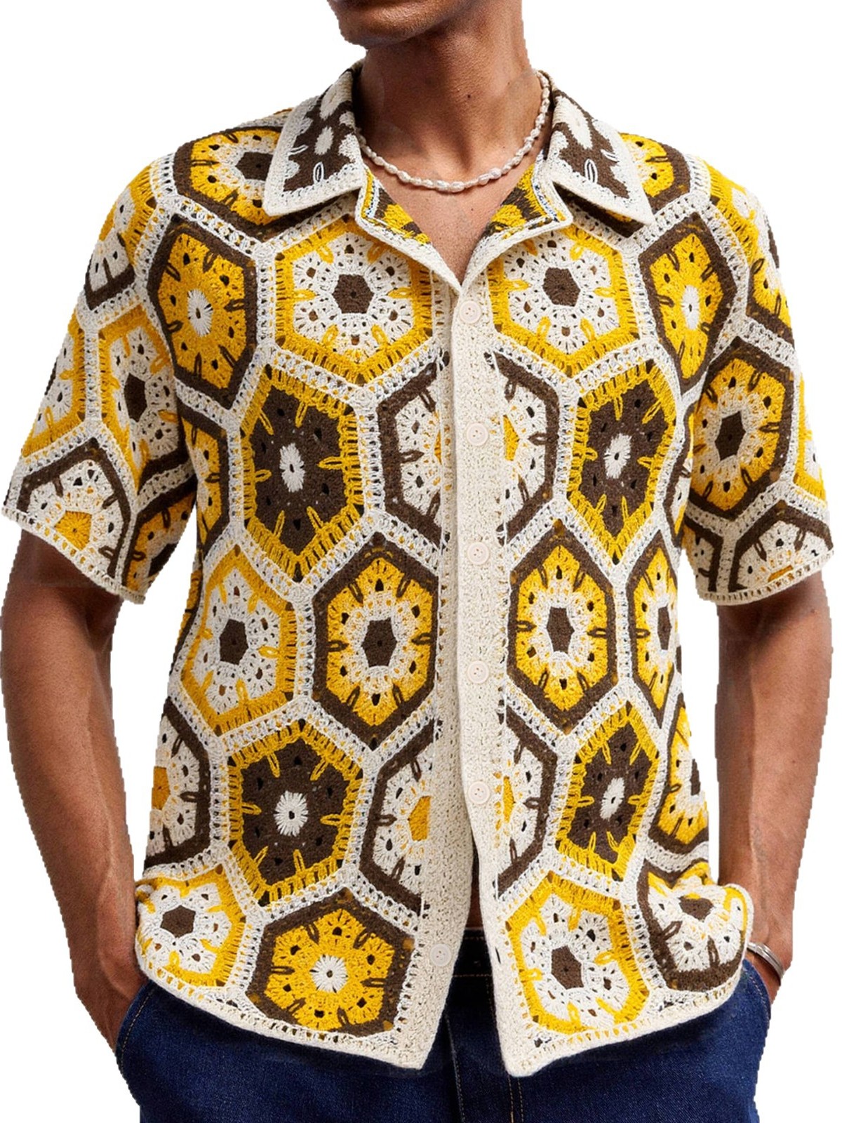 Breathable Knitted Short Sleev – Urban Ethnic Fashion recenzja i cena