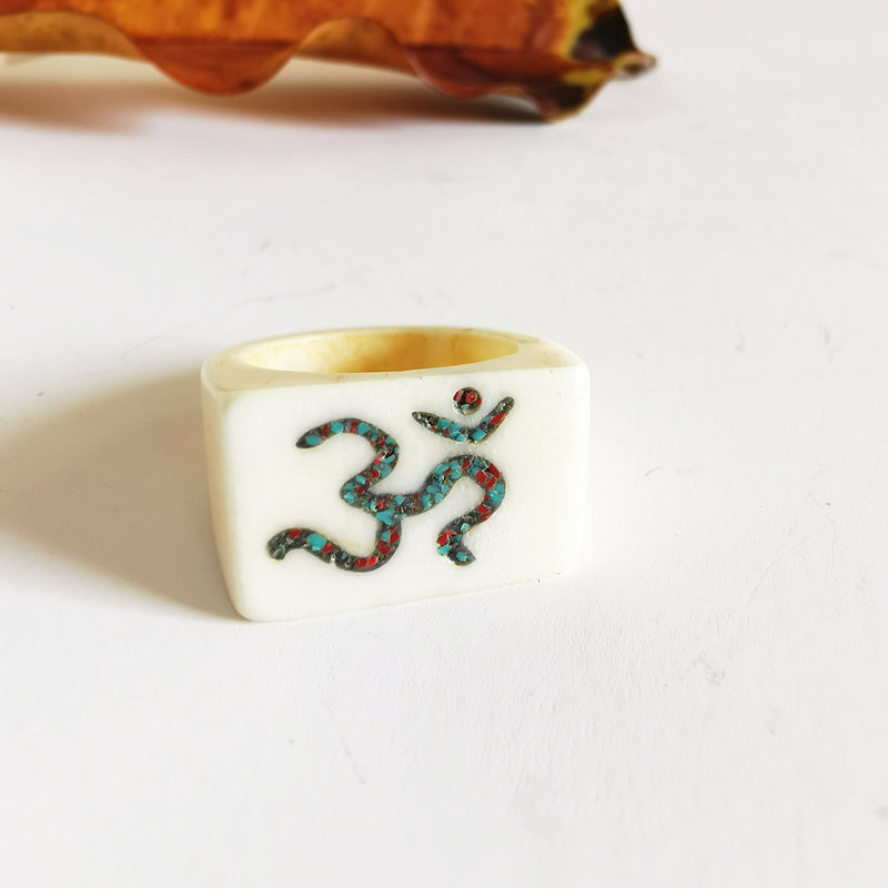 Tibetan Amulet Symbols Ring fo – Ethnic Fashion Com recenzja i cena