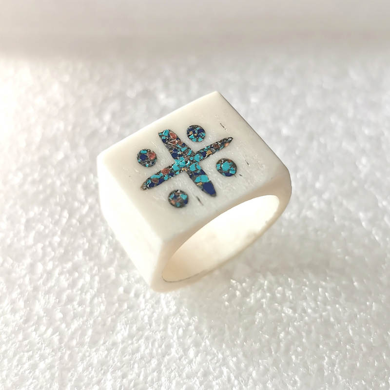Tibetan Amulet Symbols Ring fo – Ethnic Fashion Com recenzja i cena