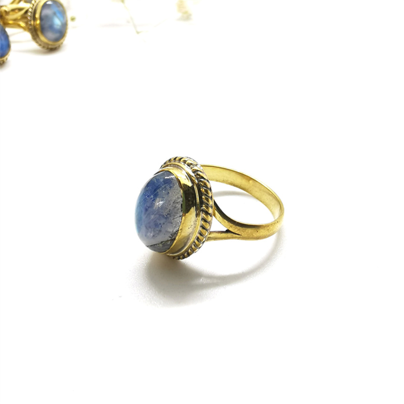 Natural Stone Rings Brass Inla – Ethnic Fashion Com recenzja i cena