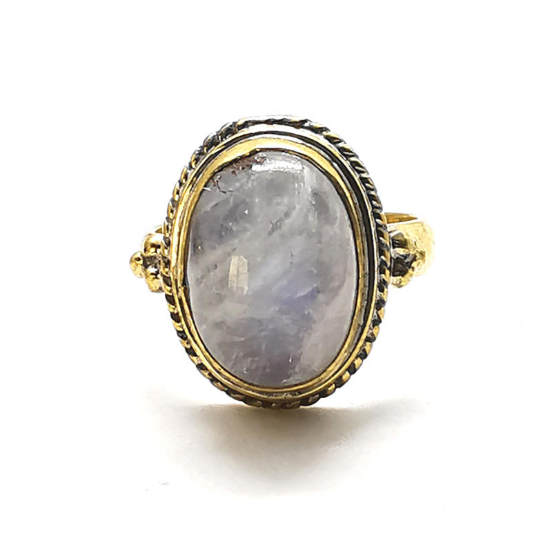 Natural Stone Rings Brass Inla – Ethnic Fashion Com recenzja i cena