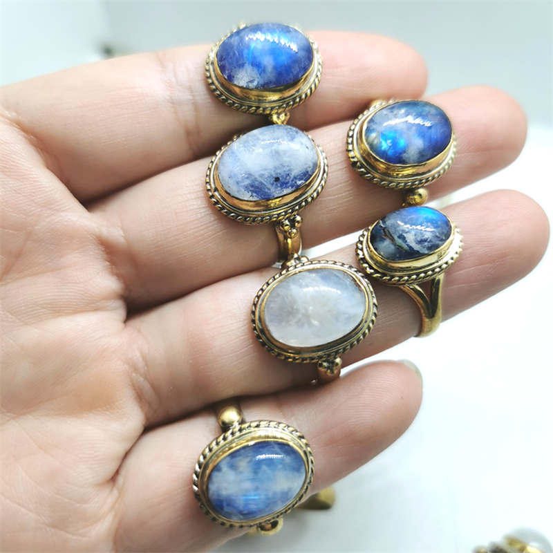 Natural Stone Rings Brass Inla – Ethnic Fashion Com recenzja i cena