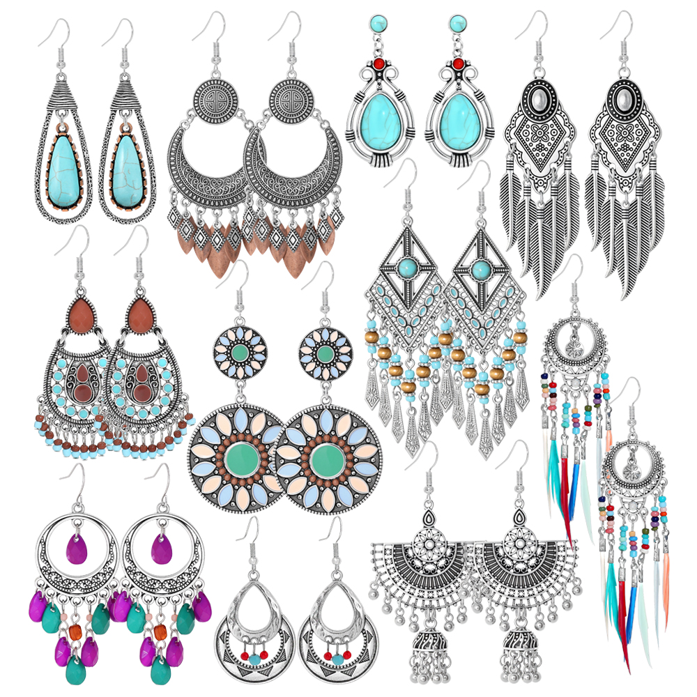 Ethnic Style Dangle Earrings F – Ethnic Chic Fashion recenzja i cena