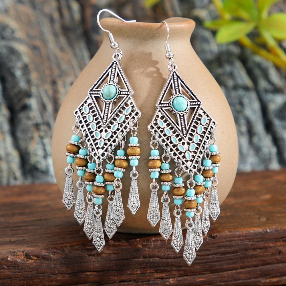 Ethnic Style Dangle Earrings F – Ethnic Chic Fashion recenzja i cena